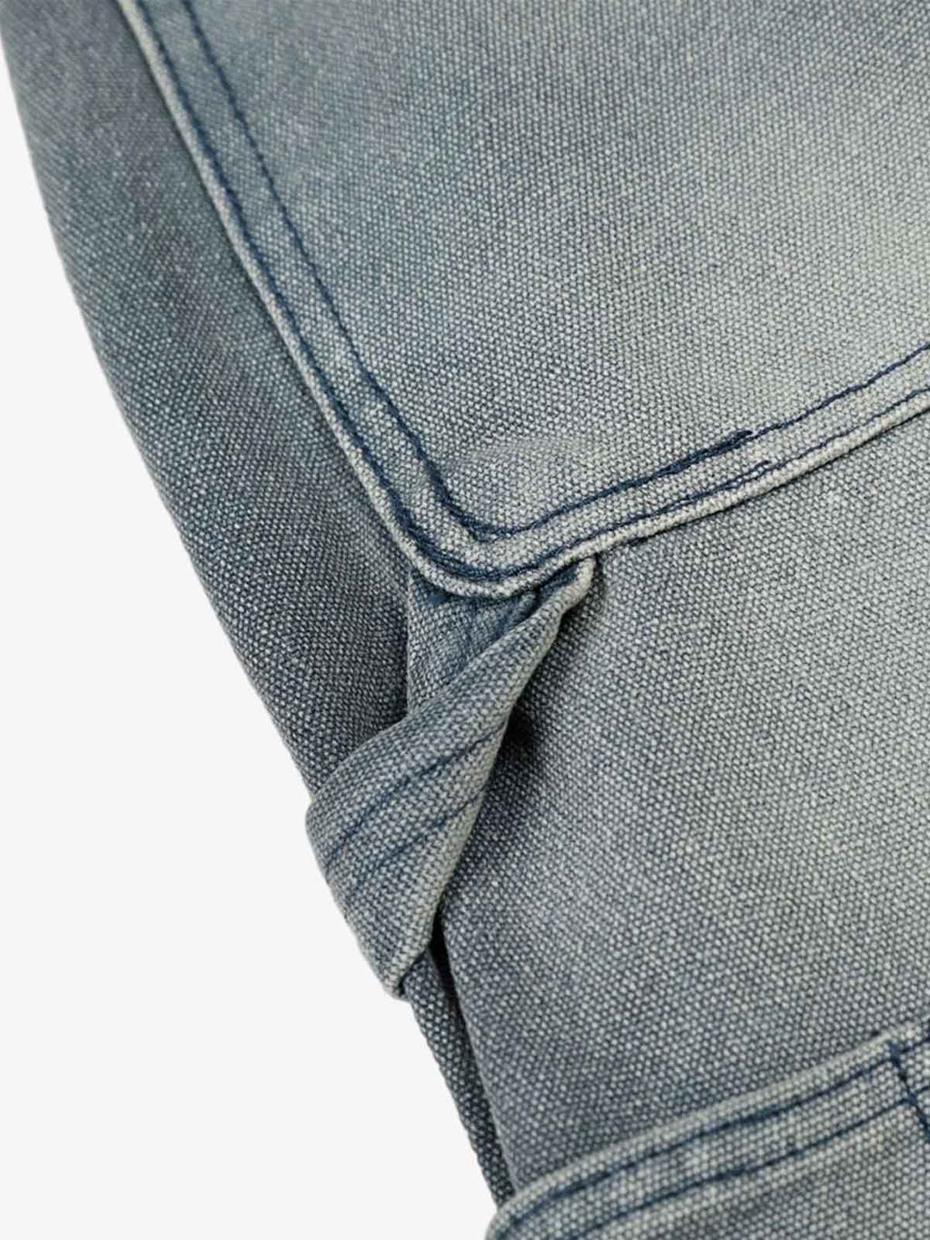 Vintage Washed Ruched Detail Utility Jeans