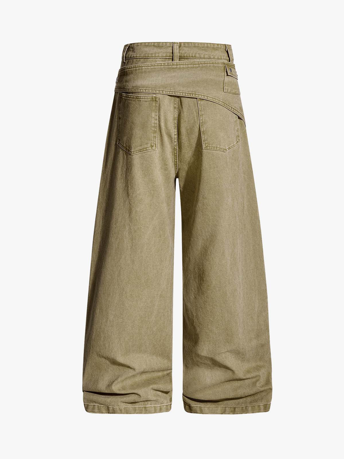 Street Detachable Belt Baggy Pants
