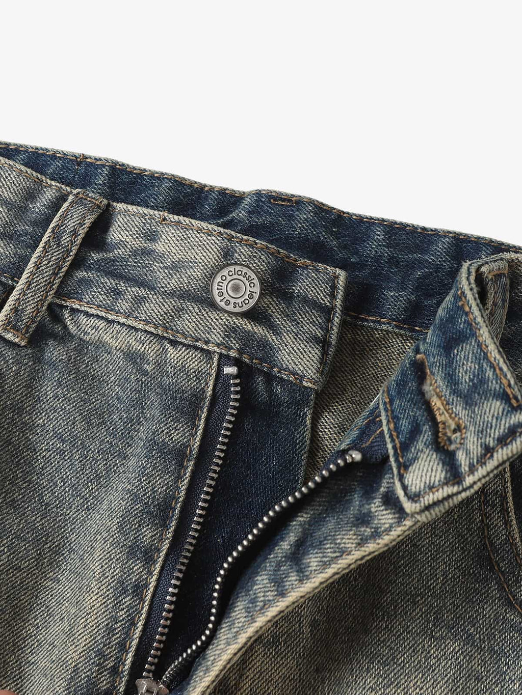 Vintage Washed Flare Jeans