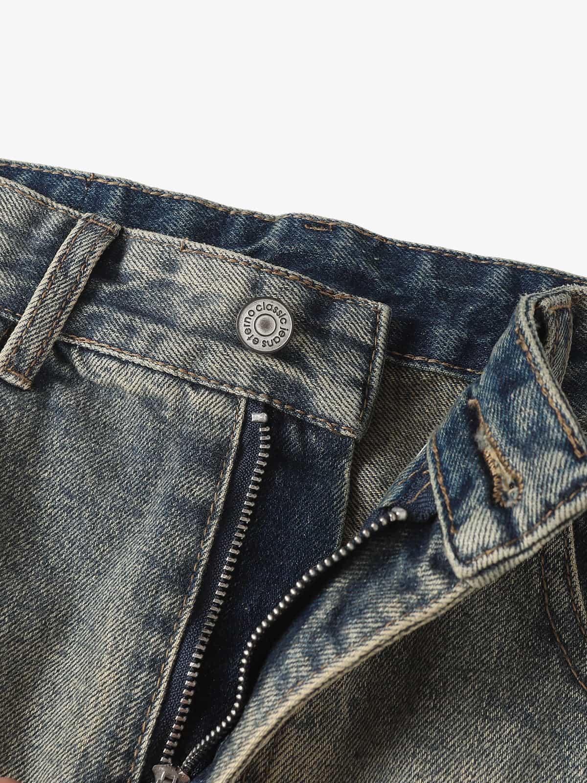 Vintage Washed Flare Jeans