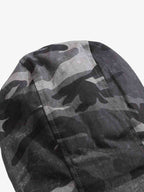 Vintage Camo Faux Fur Hood Padded Bomber Jacket