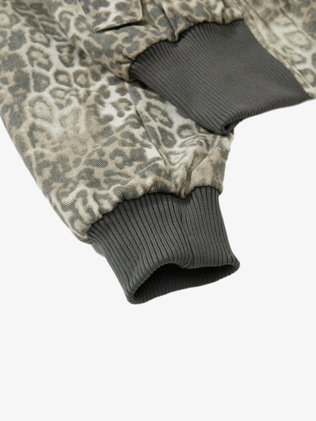 Vintage Leopard Print Bomber Jacket - 2540