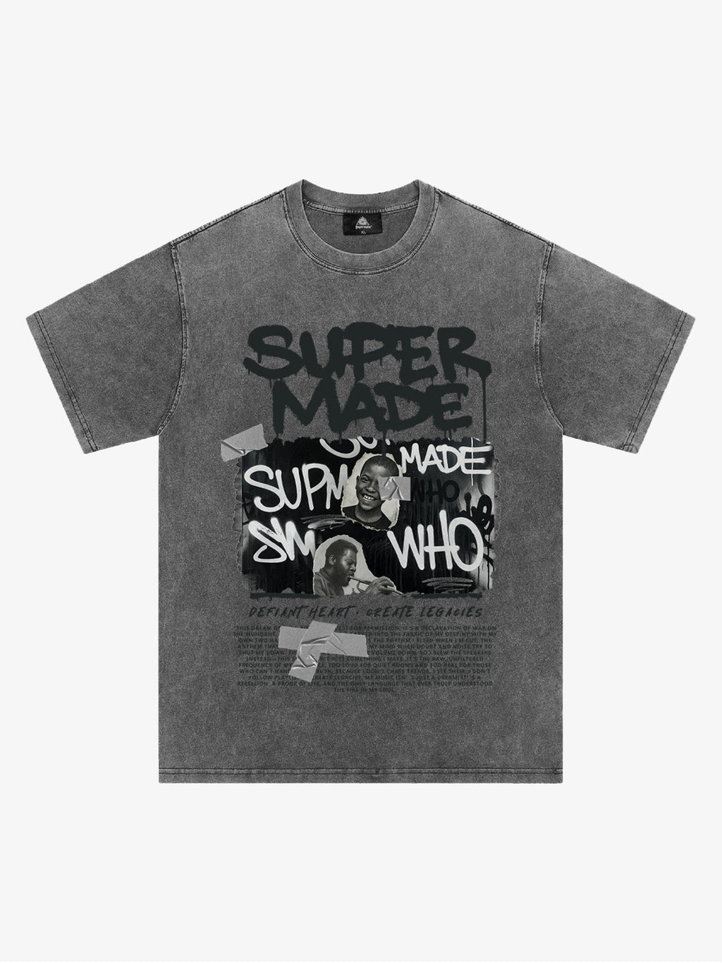 Streetwear Graffiti Character Collage Graphic T-Shirt