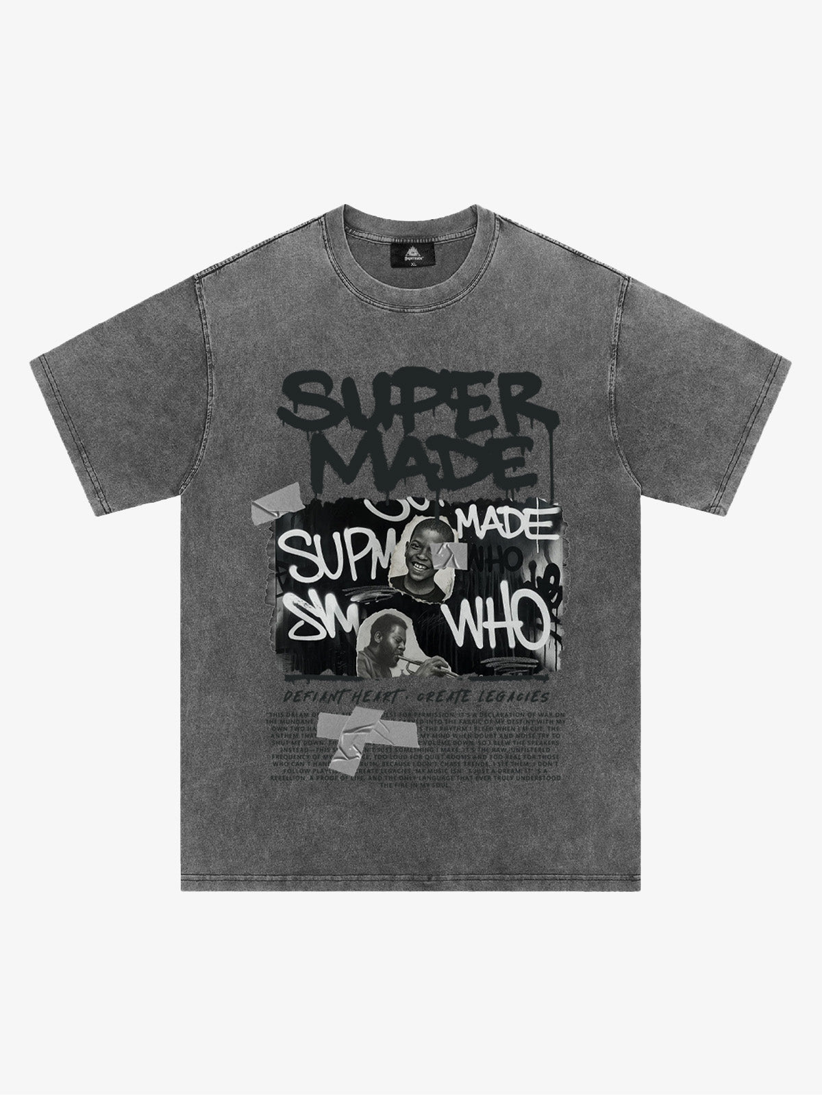 Streetwear Graffiti Character Collage Graphic T-Shirt