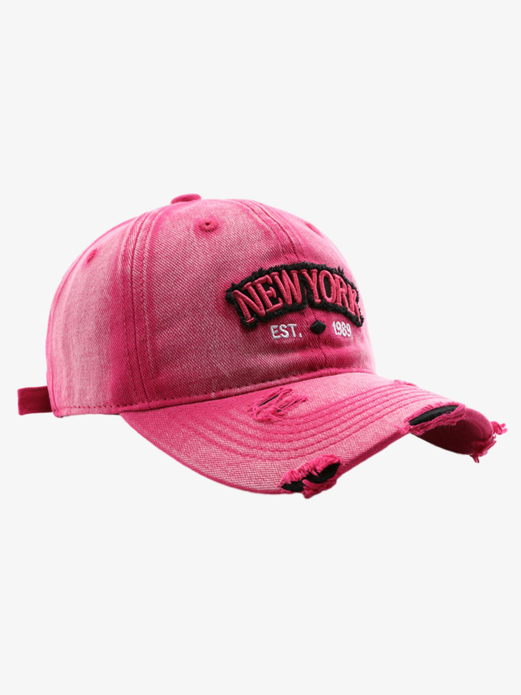 Vintage Washed Distressed Letter Embroidery Baseball Cap