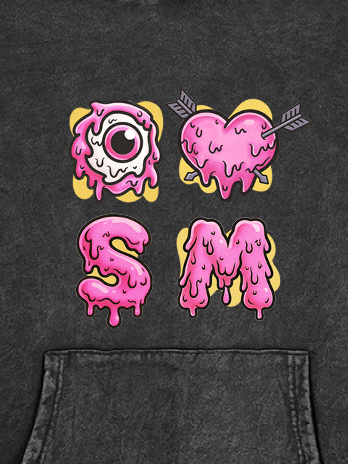 Street Dripping Letter Eyeball Graffiti Hoodie