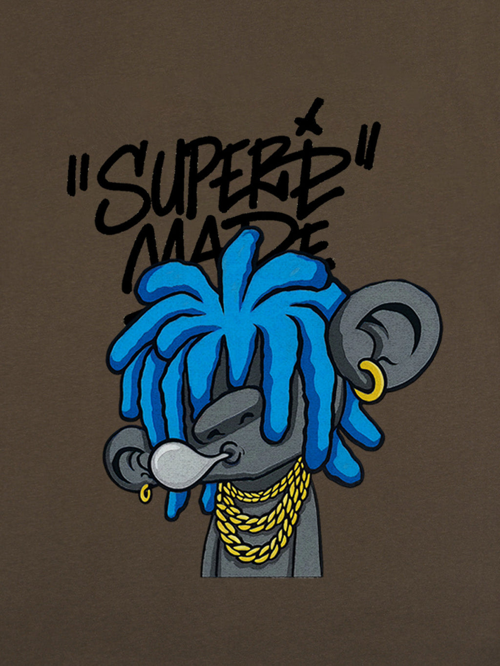Theprecipice Graffiti Trend Blue Dreadlock Boy T-Shirt