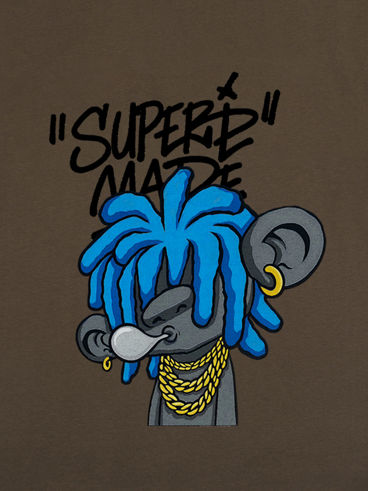 Theprecipice Graffiti Trend Blue Dreadlock Boy T-Shirt