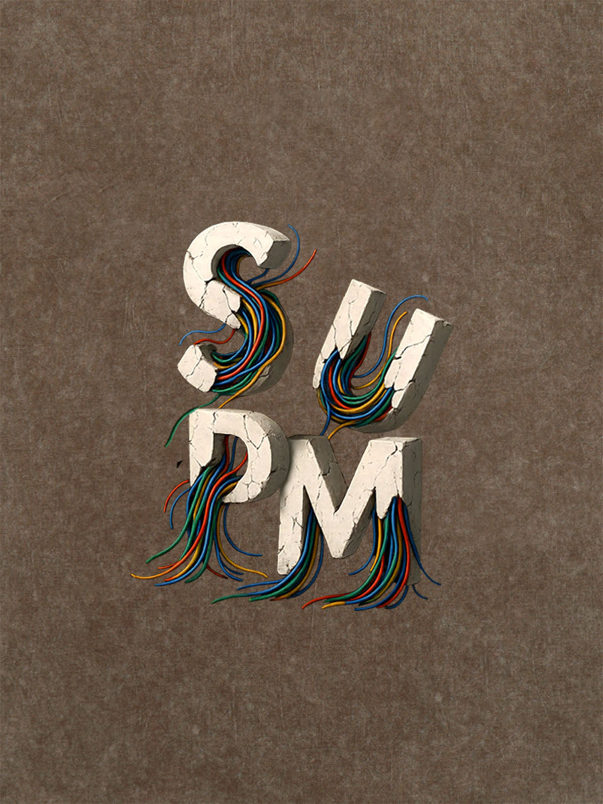 SPMD Letter Cable Graphic T-Shirt