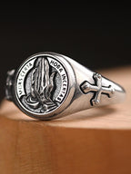 Praying Hands Signet Ring