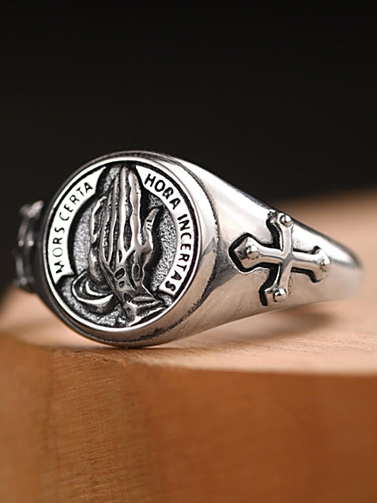 Praying Hands Signet Ring