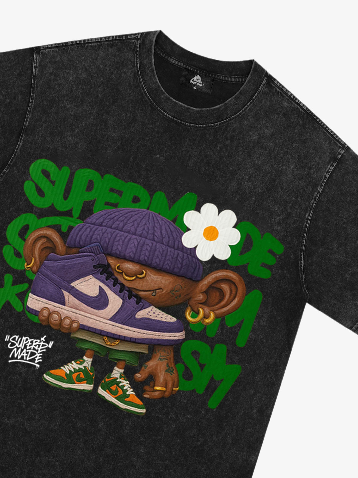 Street Cartoon Sneaker Graffiti Sneaker T-shirt