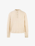 Vintage Diamond Knit Half Placket Sweater