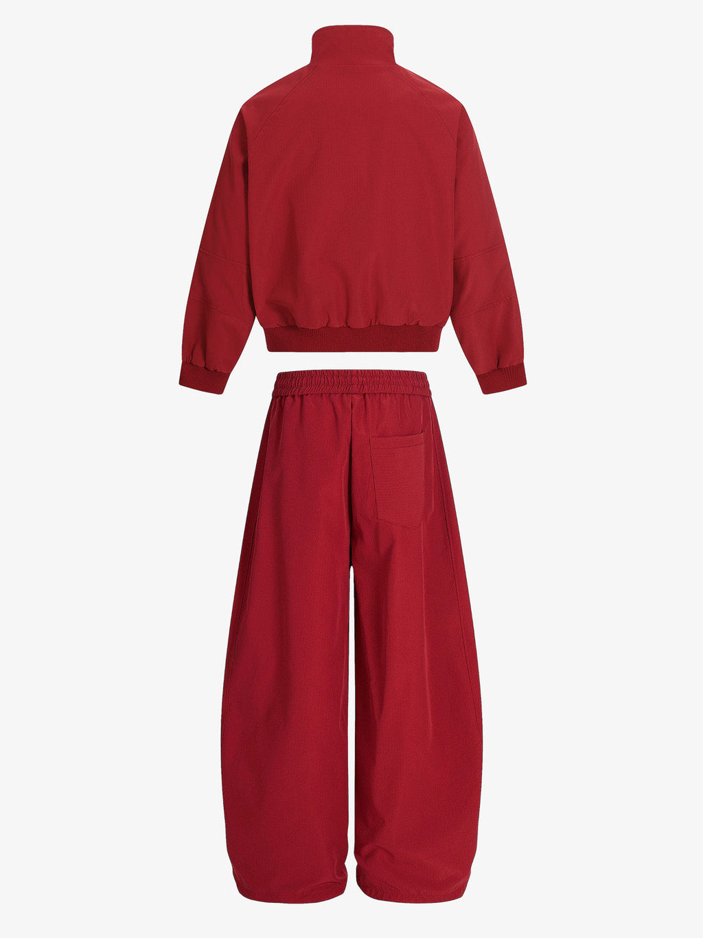 Striped Zip-Up Track Jacket and Wide-Leg Track Pants Set