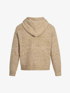 Relaxed Fit Knit Hooded Pullover Hoodie Sweater