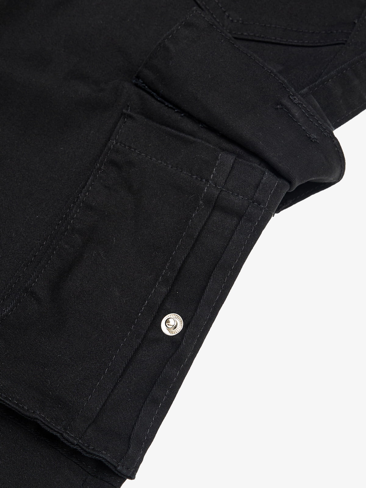 Strap Detail Cargo Flare Cotton Pants