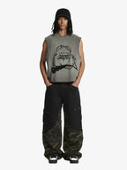 Barbed Wire Chain Graphic Sleeveless Vest