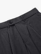 Pleated Drape Bootcut Suit Pants - 2588