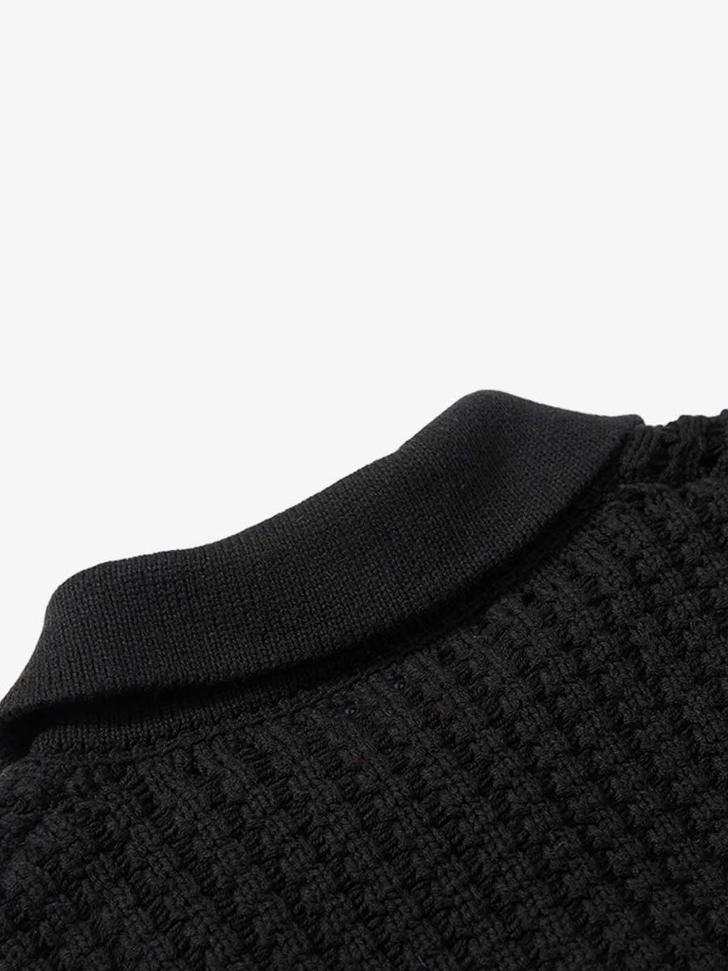Retro Cable Knit Button-Up Collared Cardigan Sweater