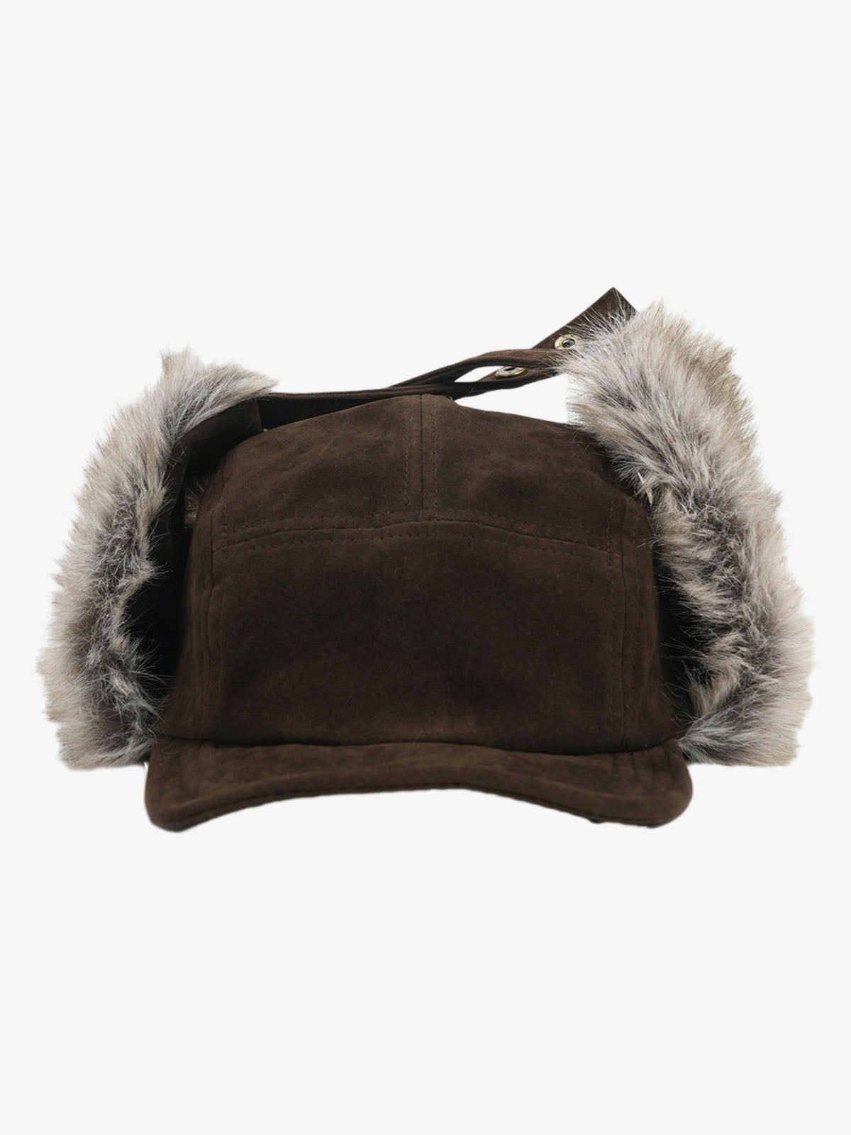 Faux Fur Earflap Suede Trapper Hat