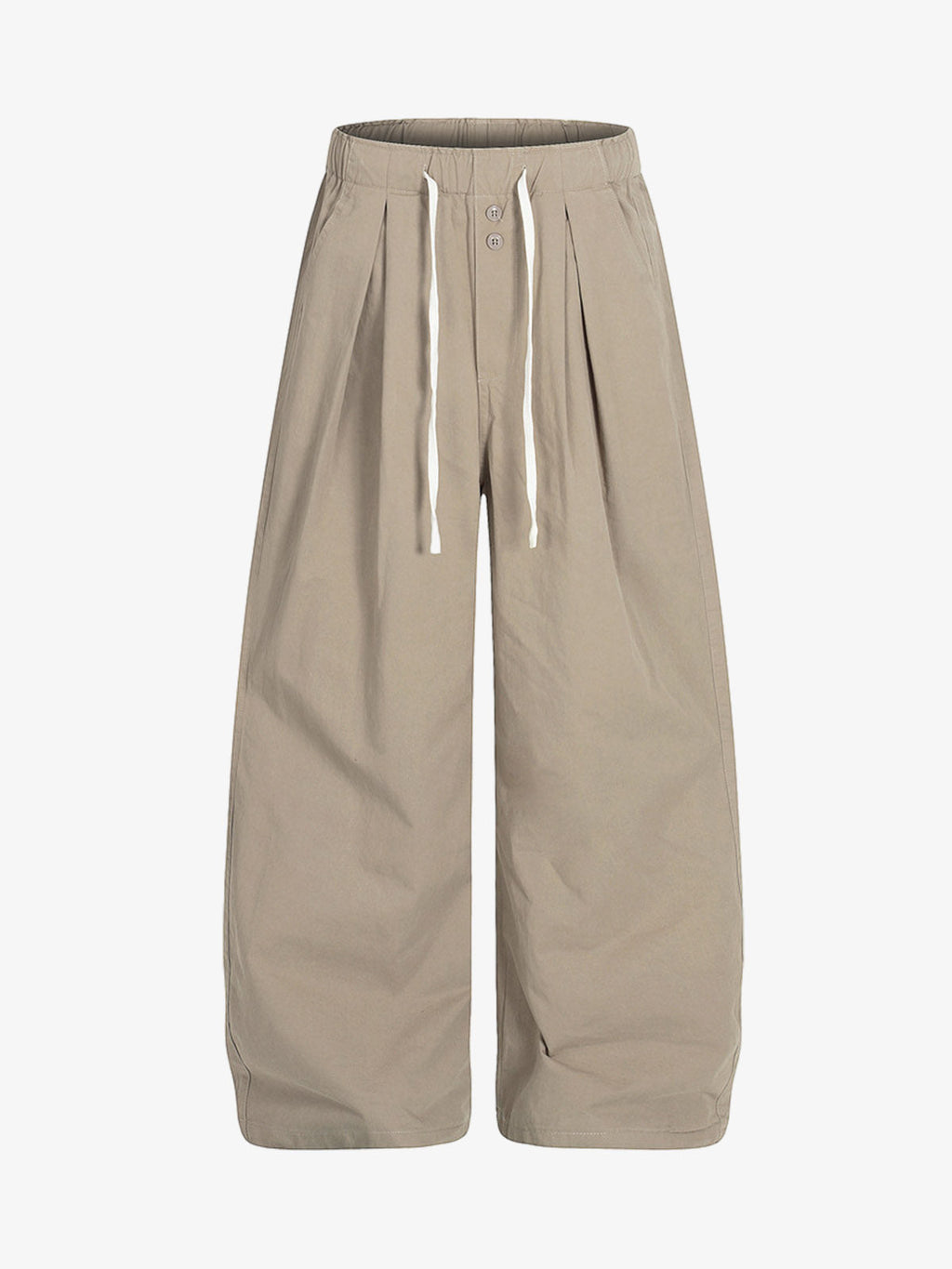 Drawstring Pleated Barrel Pants