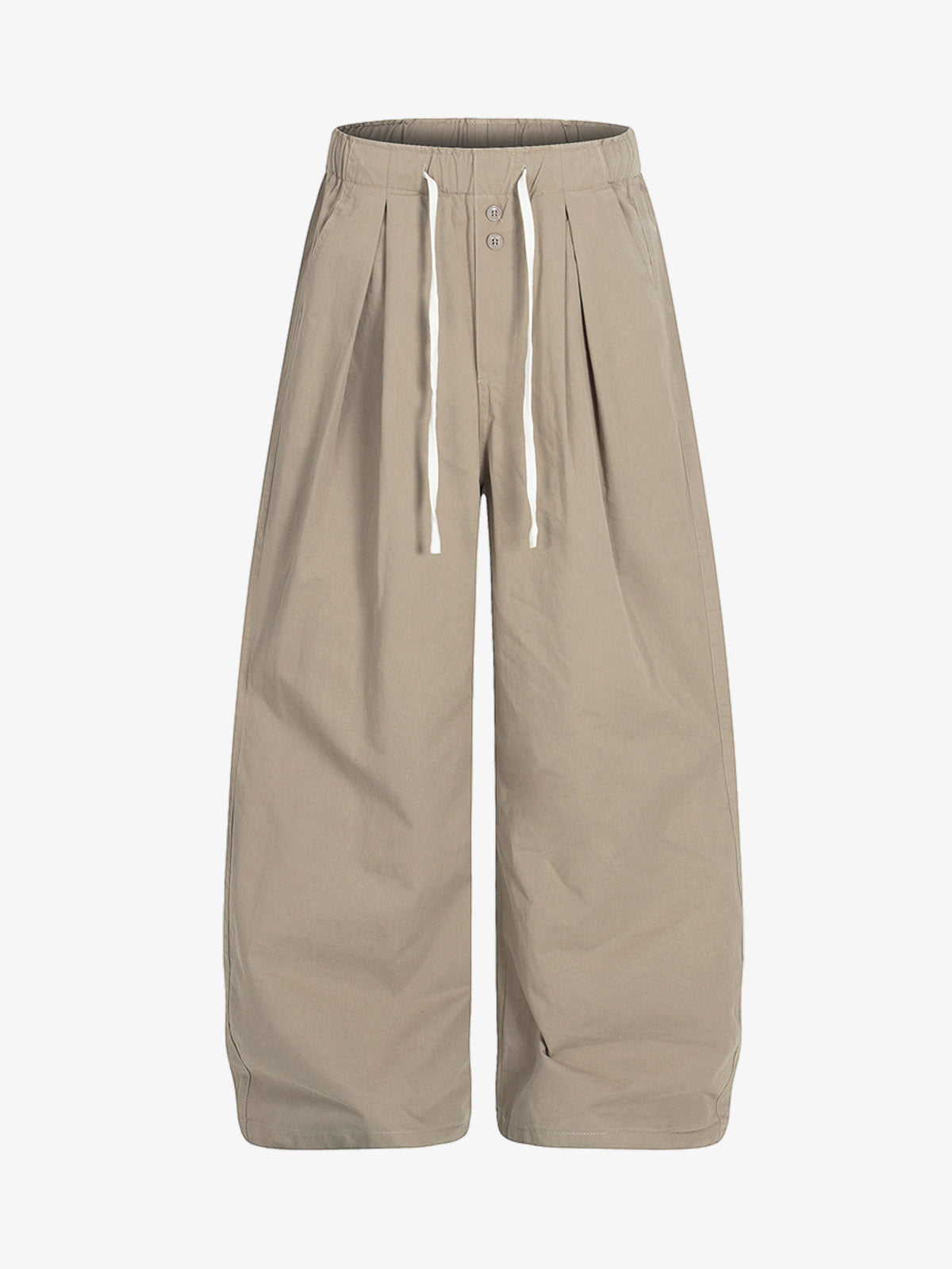 Drawstring Pleated Barrel Pants