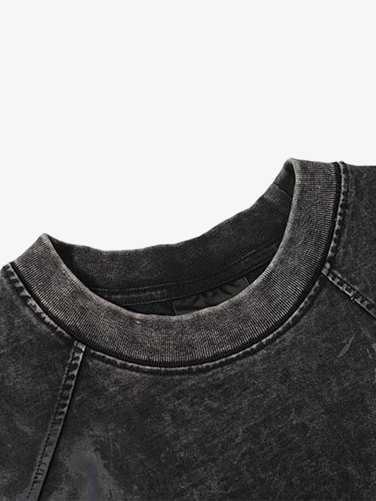Vintage Washed Panel Seam Oversized T-Shirt