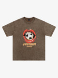Soccer Ball Lips Graphic T-Shirt