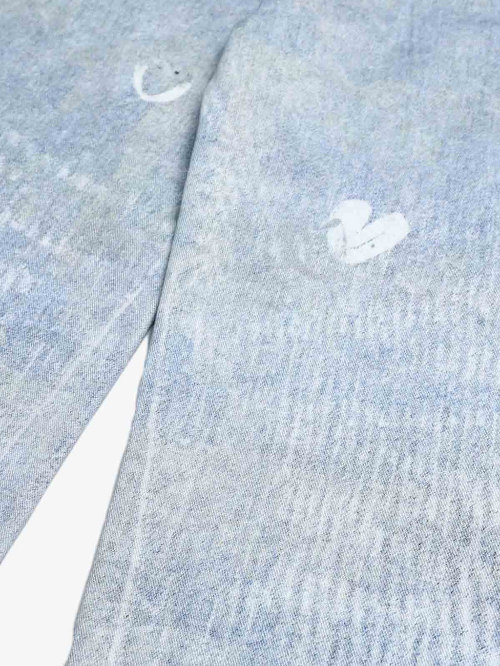 Cartoon Dalmatian Dog Graphic Distressed Washed Jeans