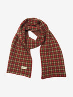 Vintage Holiday Plaid Knit Scarf