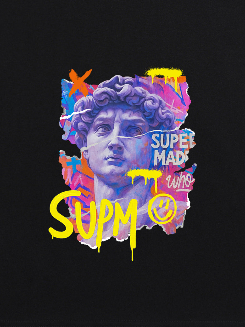 David Sculpture Vibrant Graffiti Art T-Shirt