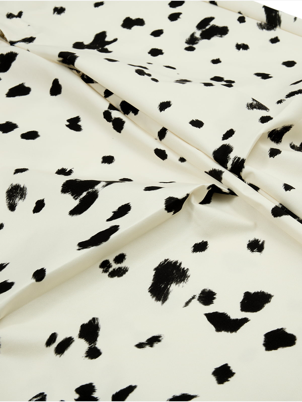 Cow Print Lace Trim Straight Leg Pants