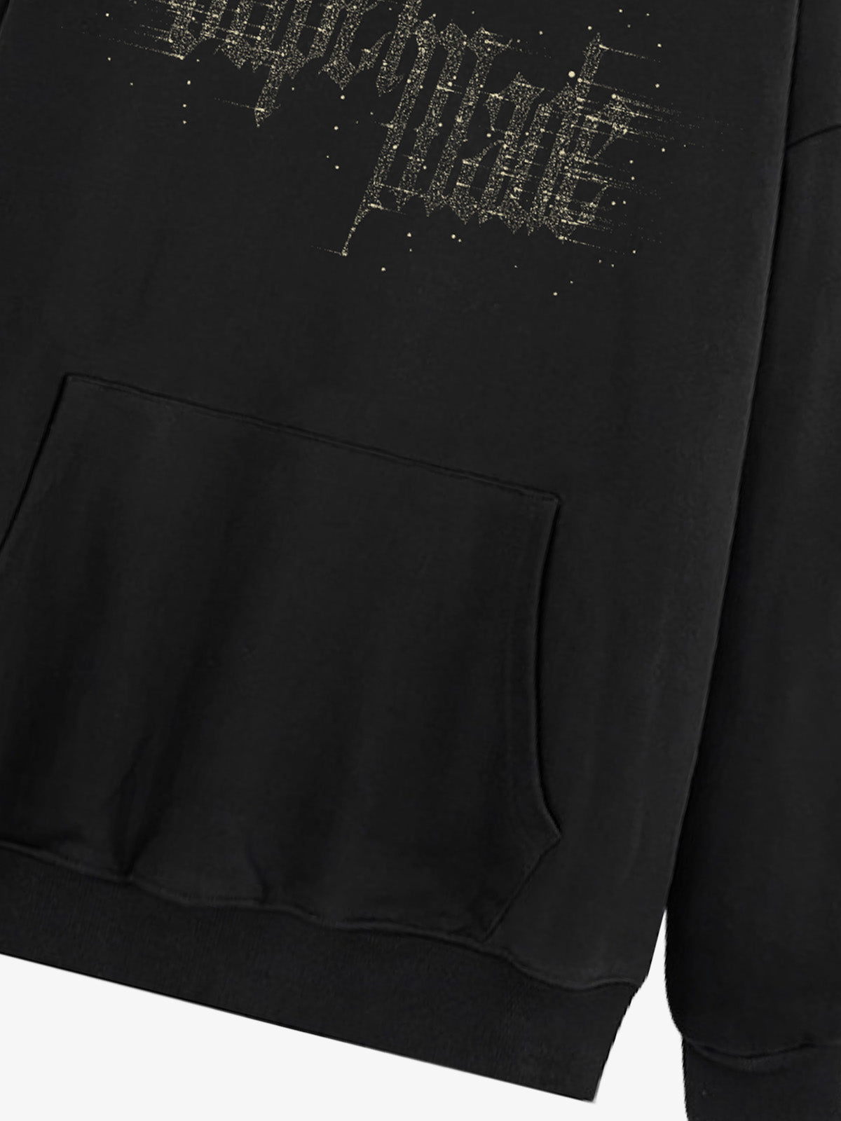 Rhinestone Distressed Letter Graphic Hoodie