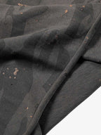 Distressed Camo Paint Splatter V-Neck Henley T-Shirt