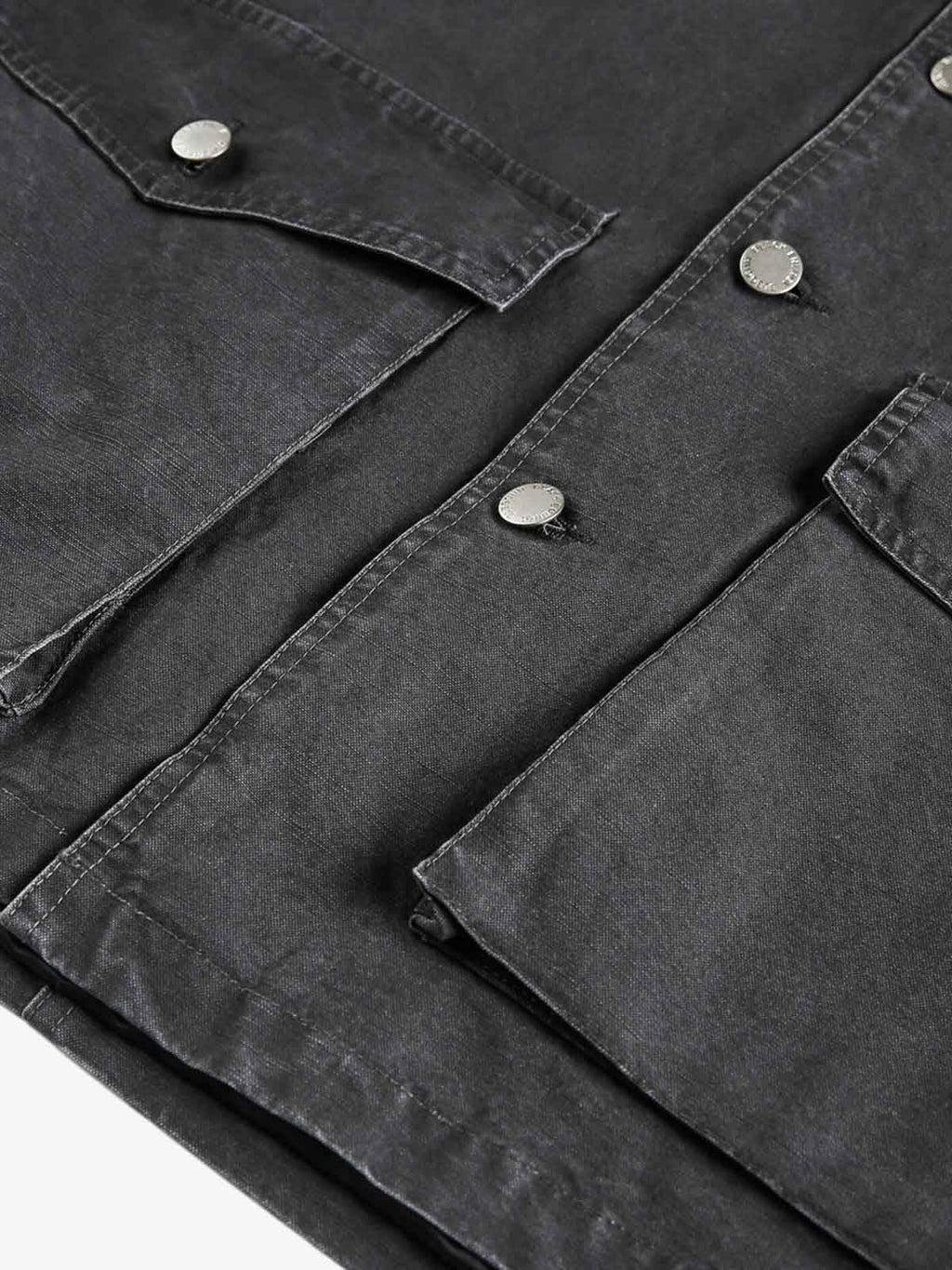 Clean Cut Leather Contrast Collar Pocket Jacket