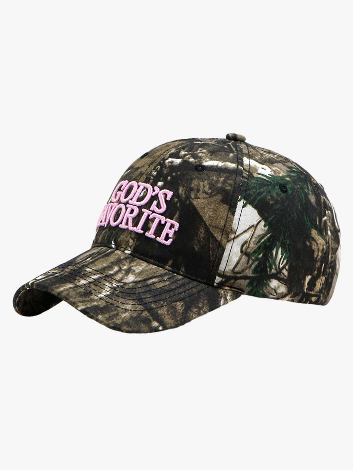 Classic Camo “God’s Favorite” Embroidery Curved Brim Baseball Cap