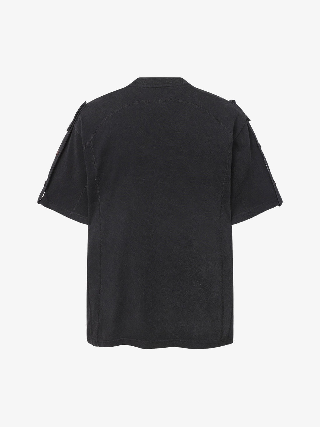 Vintage-Inspired Ombré Wash Henley Detail T-Shirt