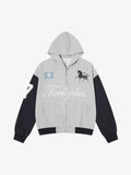 Vintage Jersey Knitted Cardigan Zip Up Hoodie