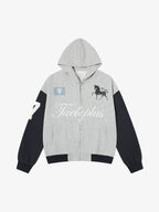 Vintage Jersey Knitted Cardigan Zip Up Hoodie