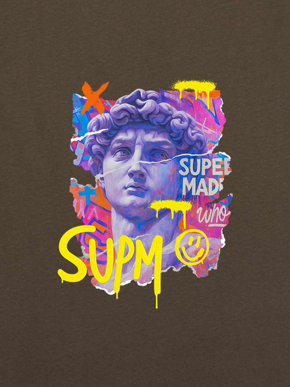 David Sculpture Vibrant Graffiti Art T-Shirt
