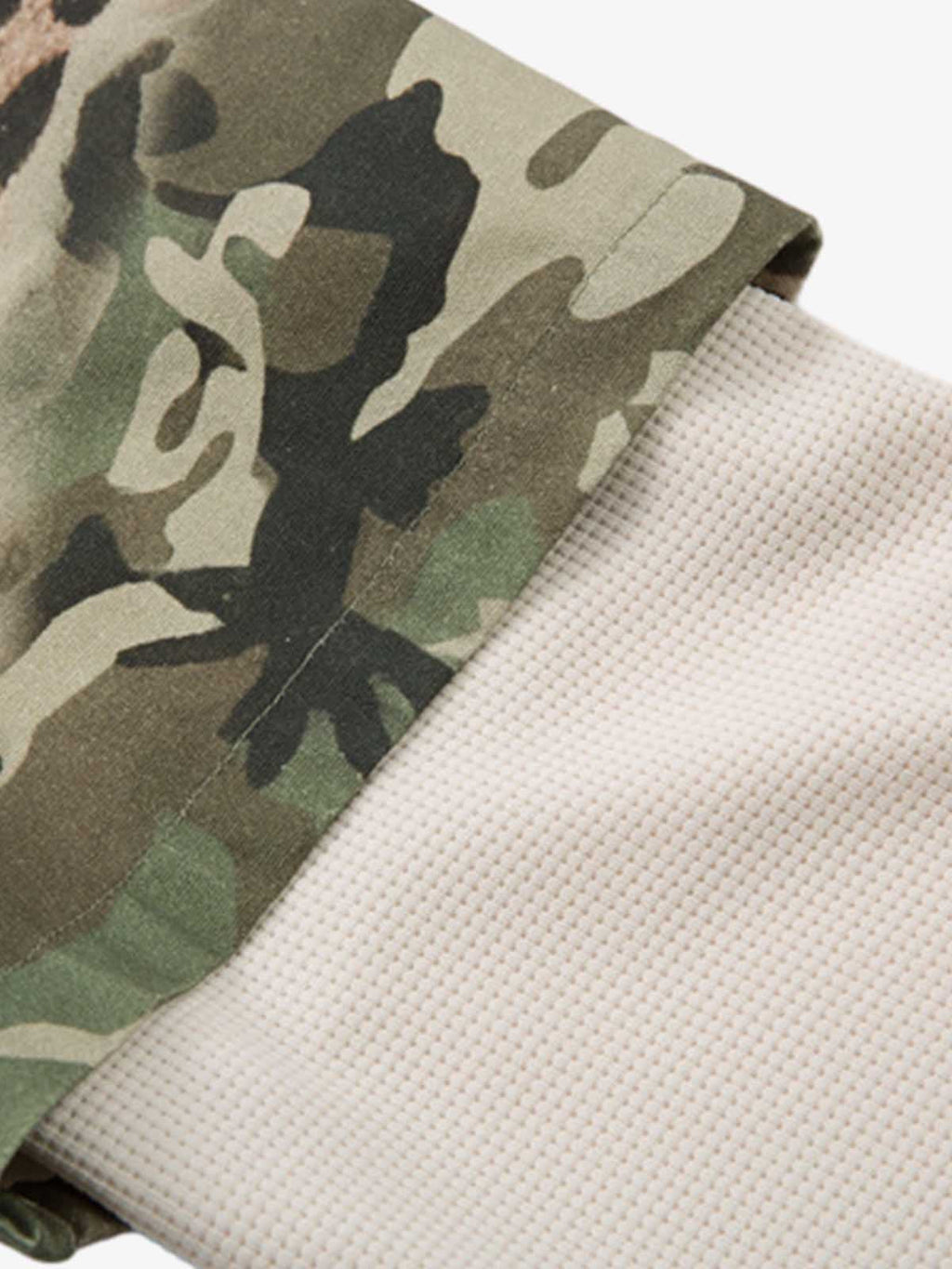 Camouflage Leopard Patchwork Layered Shirt