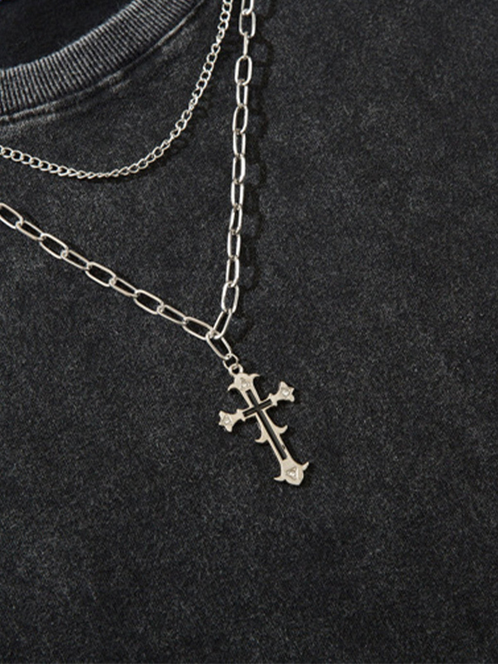Street Ripped Vest with Detachable Necklace