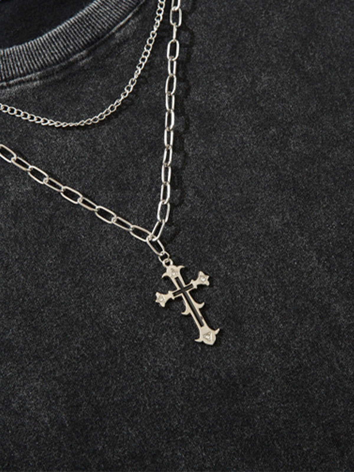 Street Ripped Vest with Detachable Necklace