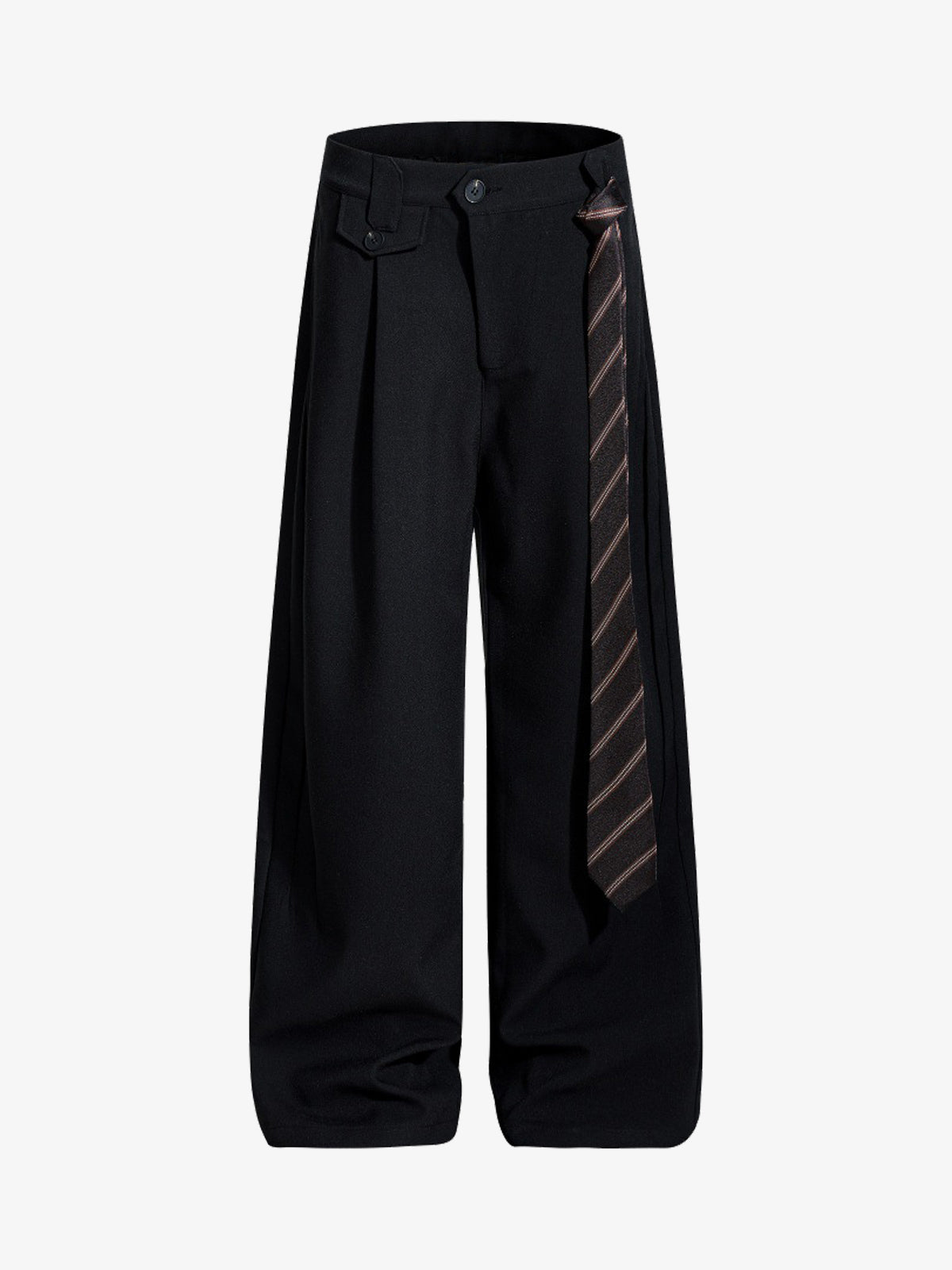 Tie Detail Relaxed Fit Draped Suit Pants