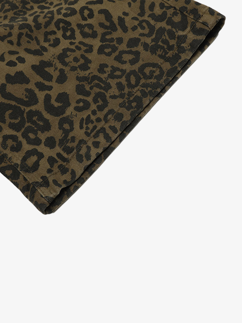 Leopard Print Cotton Wide Leg Jorts