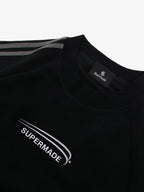 Suede Panel precipice Embroidered Short Sleeve T-Shirt - 2616