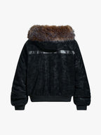 Retro Detachable Faux Fur Collar Suede Fleece Hoodie Jacket