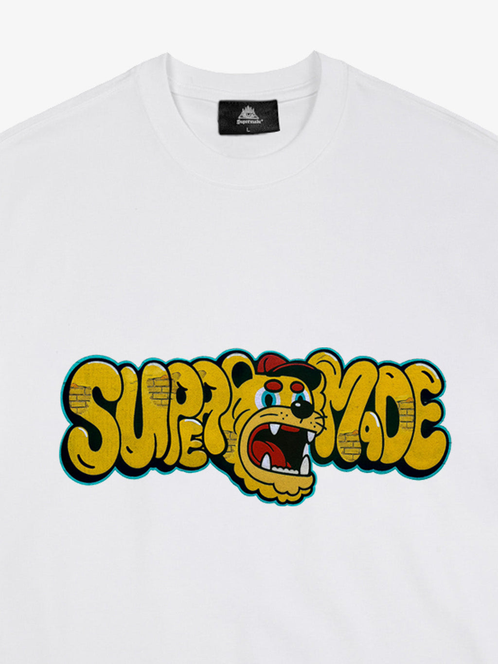 Street Graffiti Trendy Tiger Head Font T-Shirt