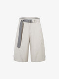 Belted Pleated Wide Leg Jorts