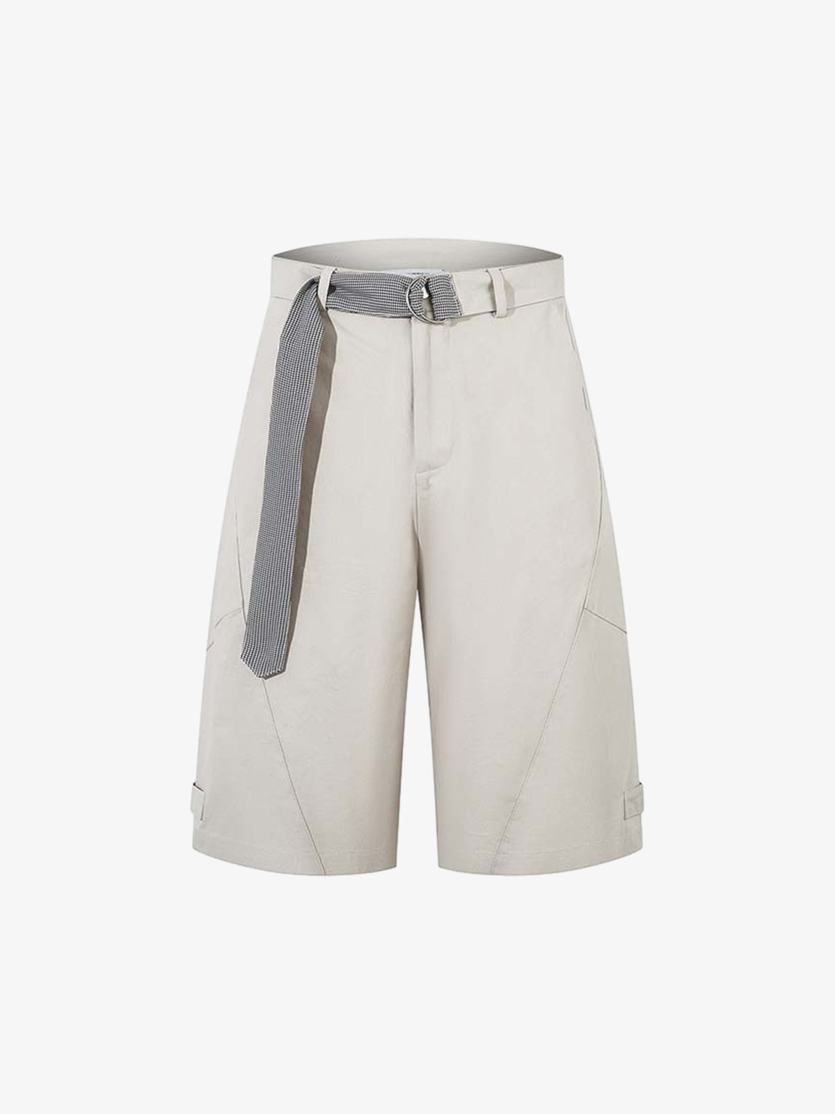 Belted Pleated Wide Leg Jorts